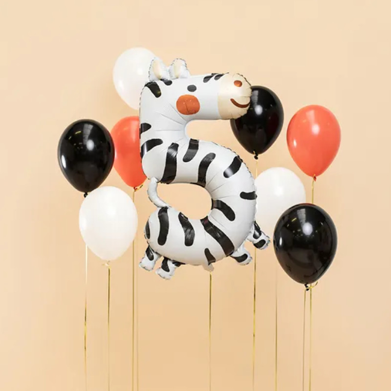 Kindergeburtstag-Folienballon_Zahl_5_Zebra_1