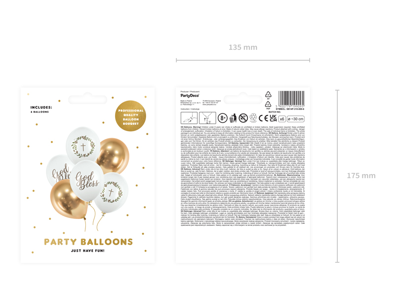 Ballon-Set, Party-Ballons, Goldene Ballons, Weiße Ballons, Dekorationsballons