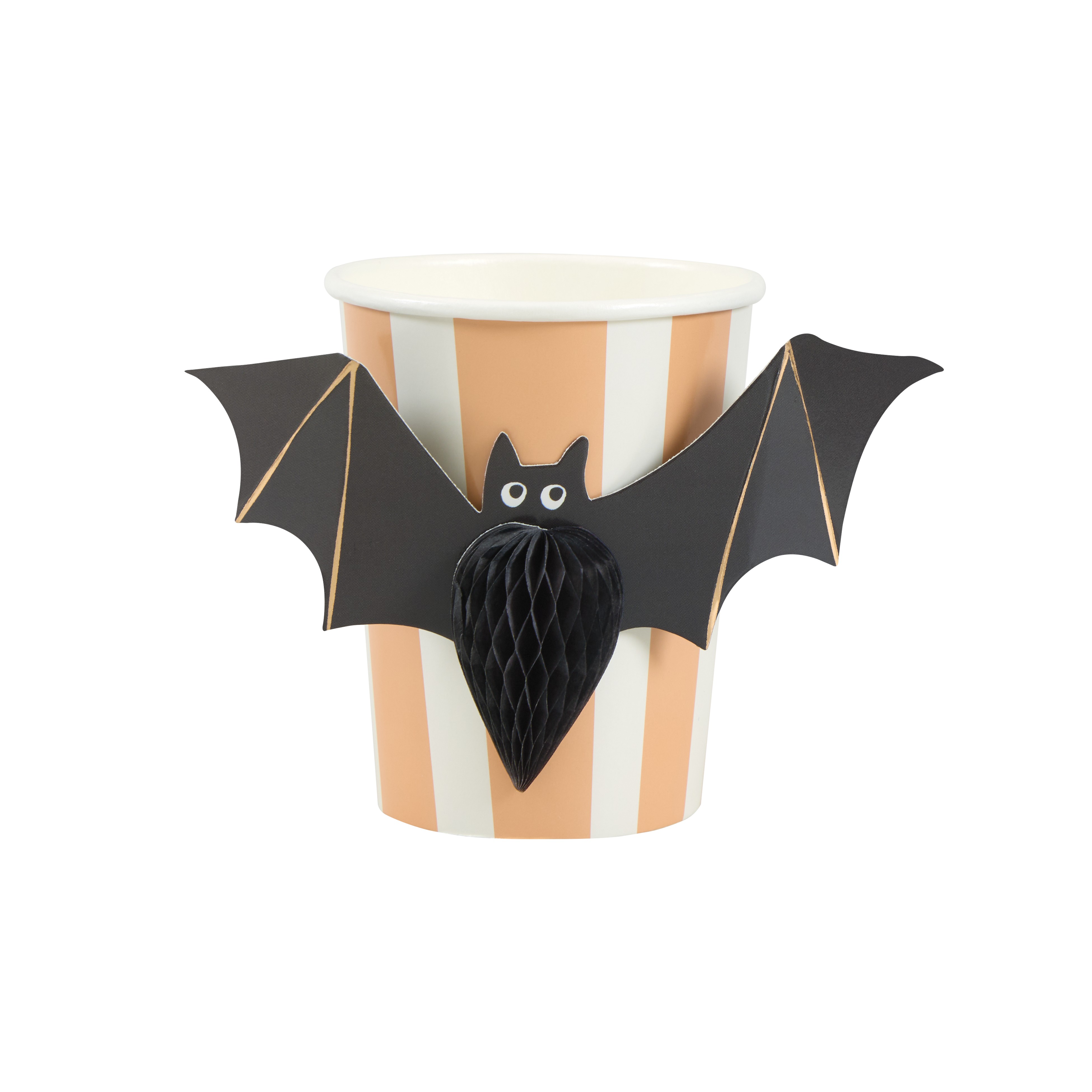 Fledermaus, Papierdekoration, Becher, Halloween, Streifen