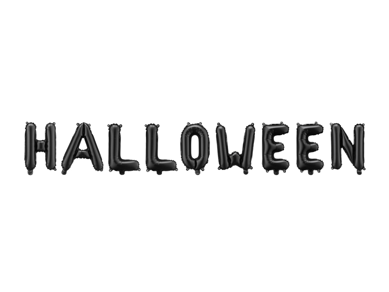 Halloween, Luftballons, Schwarz, Wortballons, Dekoration