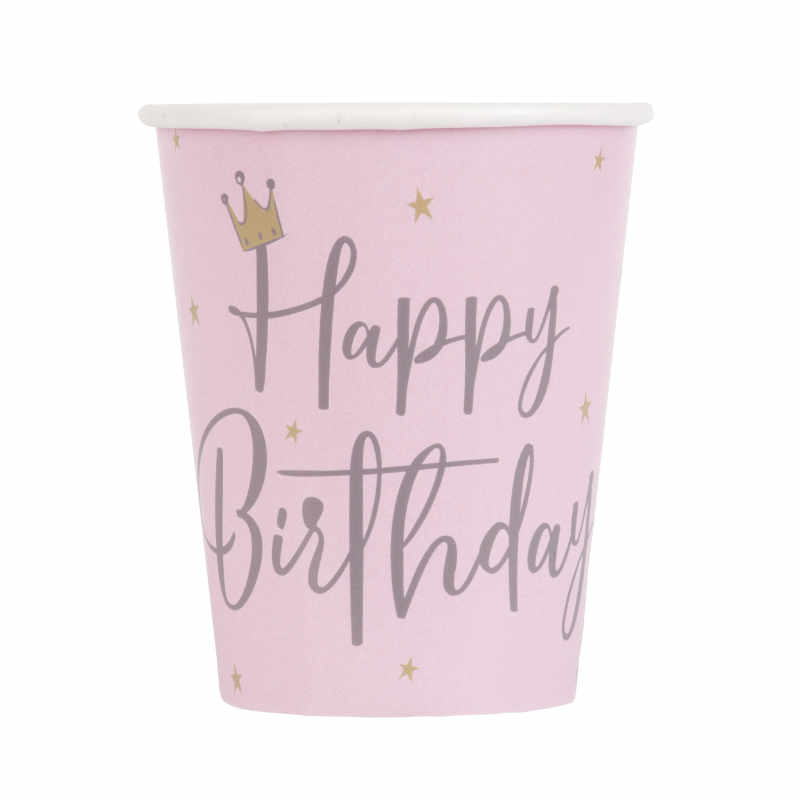 Becher 1. Geburtstag Ballerina, 8 Stk.