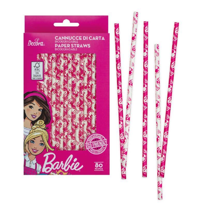 Kindergeburtstag-Papiertrinkhalme_Barbie_1