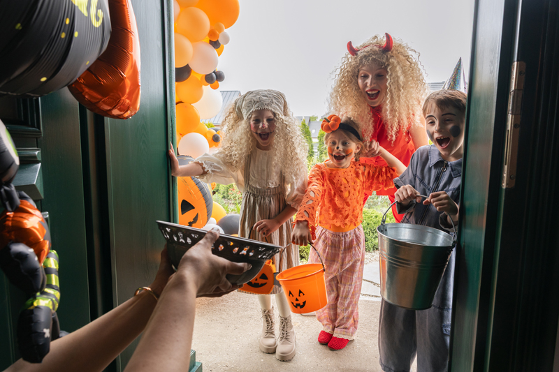 Halloween, Kostüm, Kinder, Süßes oder Saures, Dekoration