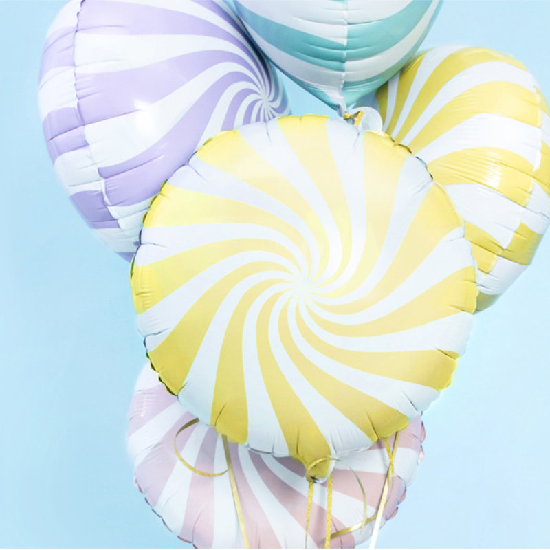 Kindergeburtstag-Folienballon_rund_Gelb_Weiss_1