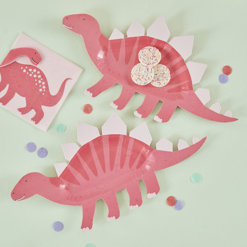 Kindergeburtstag-Partyteller_Dino_Maedchen_gross_8_Stk_1