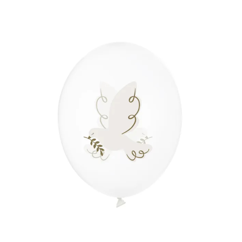 Kindergeburtstag-Luftballons-Taube-Weiss