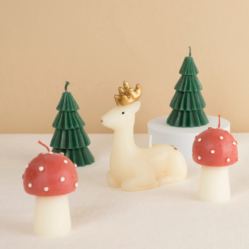 Kindergeburtstag-Raumkerzen-Winterwald