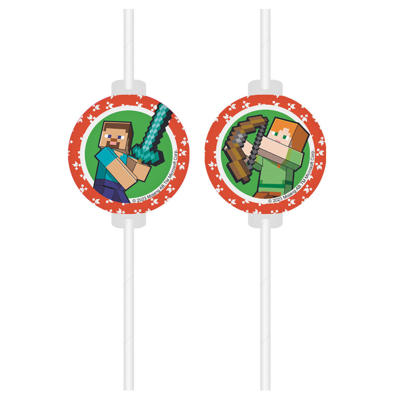 Pailles Minecraft, 4 pcs.
