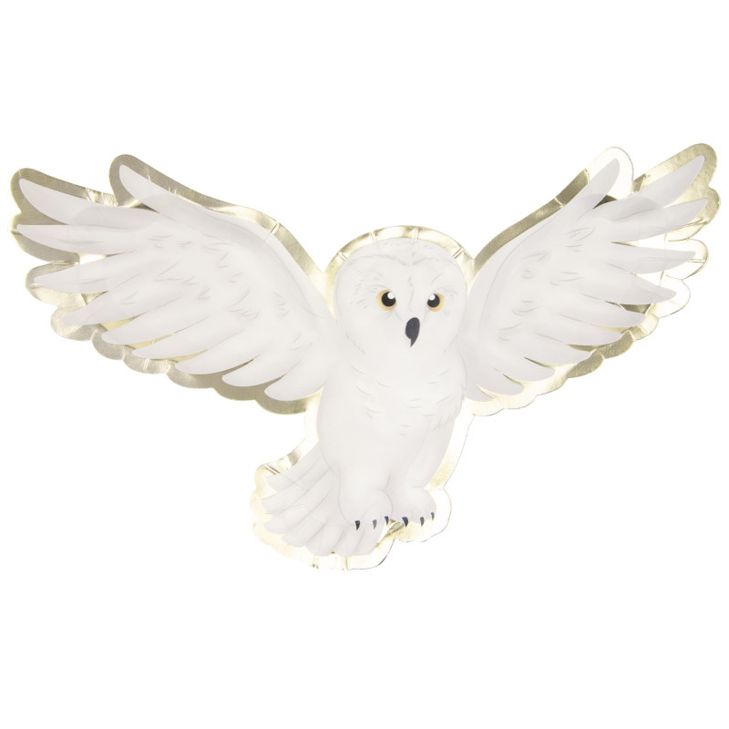 Assiettes de fête Chouette blanche, 8 pcs.