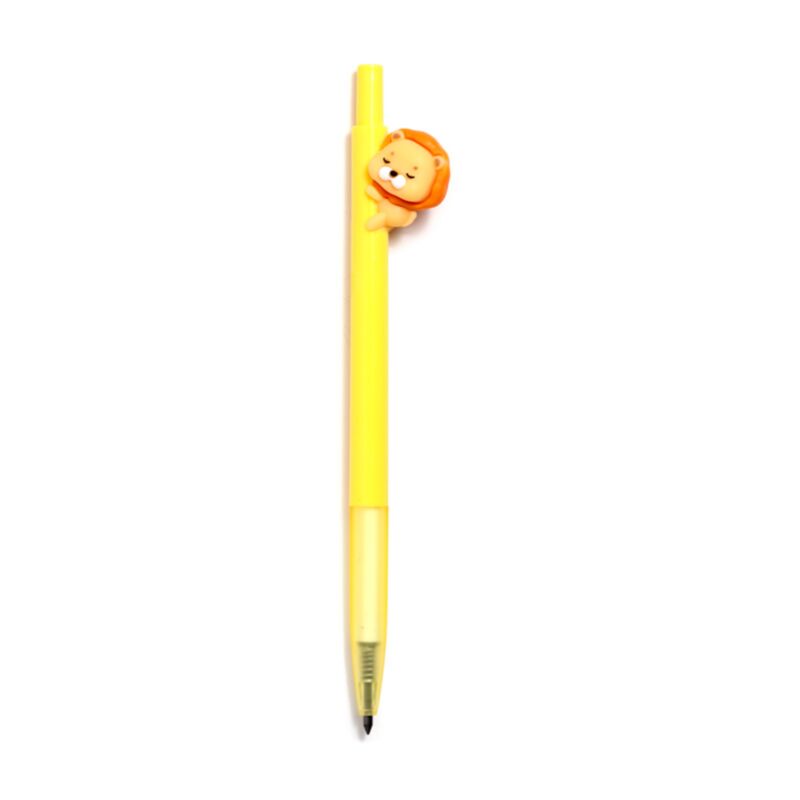 Stift, Kugelschreiber, Gelb, Motivaufkleber, Tierchen-Detail