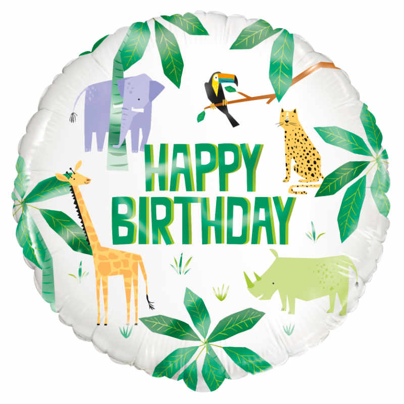Folienballon rund Jungle
- Geburtstags Party Luftballon - Deko Ballon Kindergeburtstag - junior-partyshop.ch