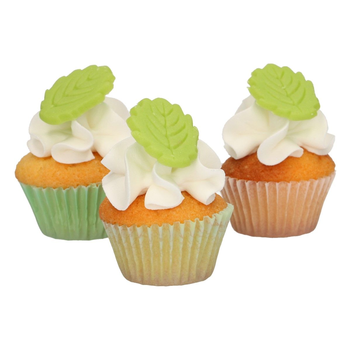 Kuchen, Zucker, Blattdekoration, Mini-Dessert, Vanille