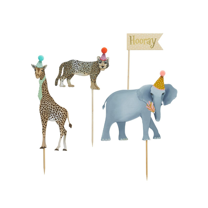 Cake Topper Animaux de fête