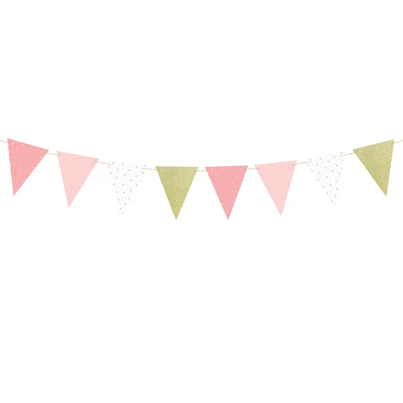 Wimpelkette 1. Geburtstag Pink