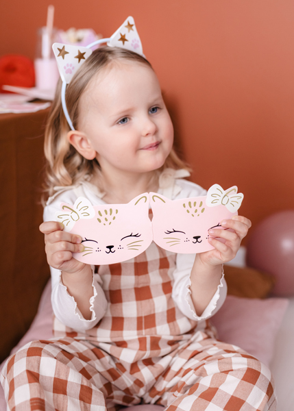 Kinder, Maske, Katze, Papiermasken, Katzengesicht