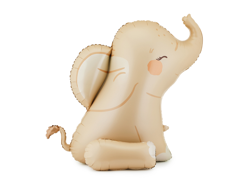 Elefant Ballon, Beiger Elefant, Ballonfigur, Schnuckeliges Ornament, Dekorationsfigur