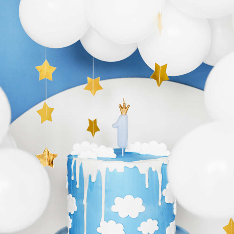 Kindergeburtstag-Zahlenkerze_Zahl_1_mit_Krone_Blau_1