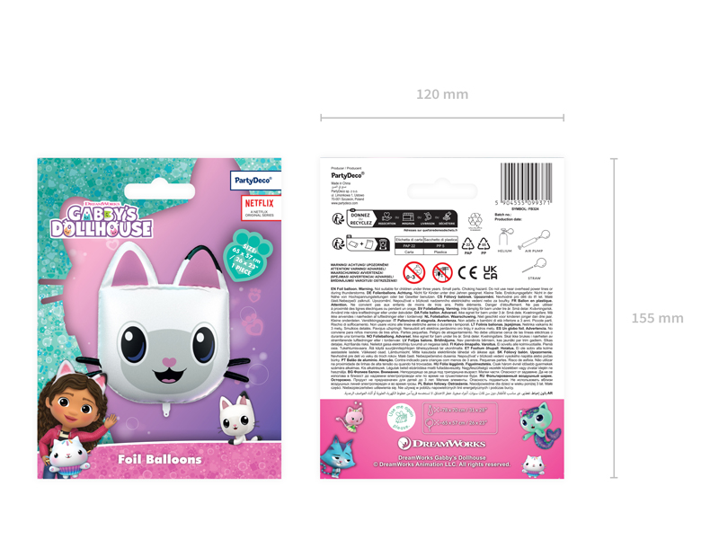 Foil balloons, Rucksack/Backpack, Katzengesicht, Party-Dekoration, Puppenhaus-Charakter