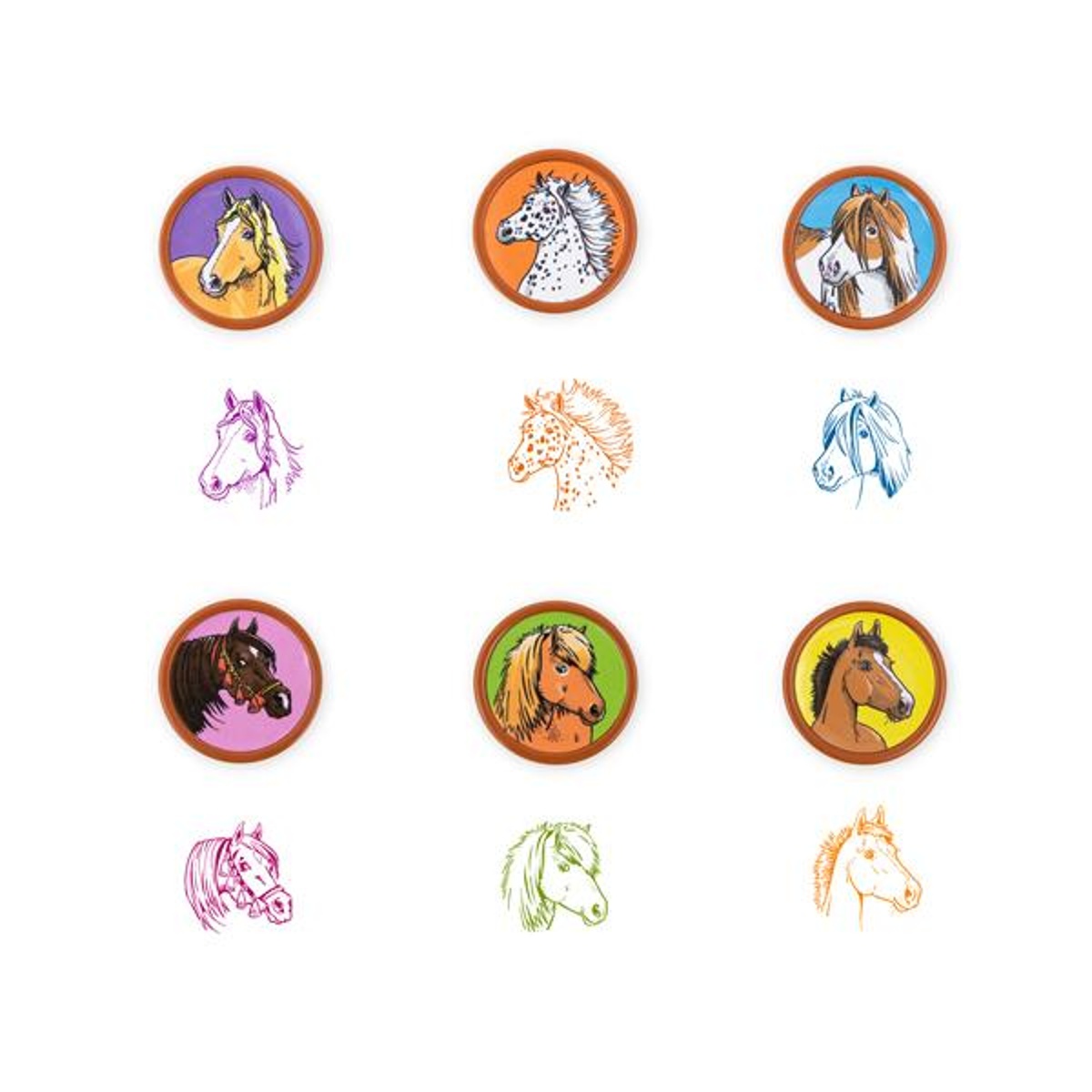 Pferd, Hufeisen, Icon, Sticker, Muster