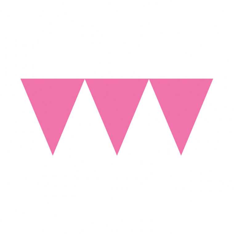 Wimpelkette pink, 1 Stk.