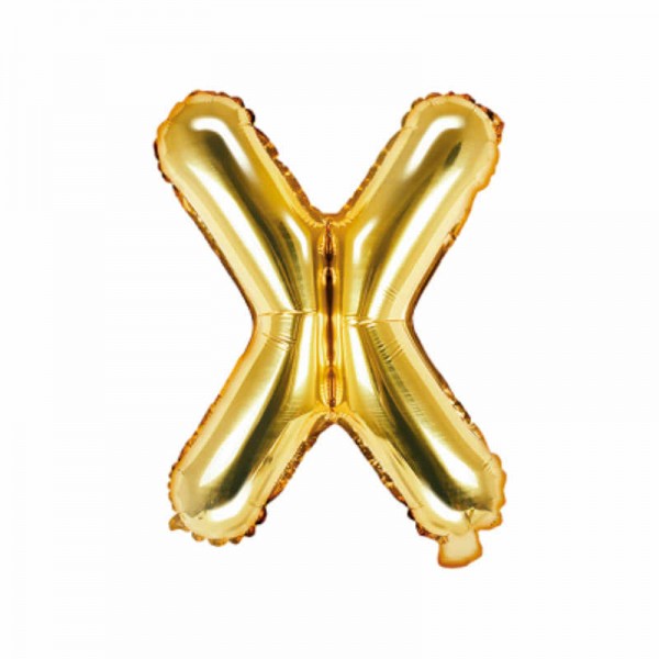 "Folienballon Buchstabe ""X"" gold, 1 Stk."