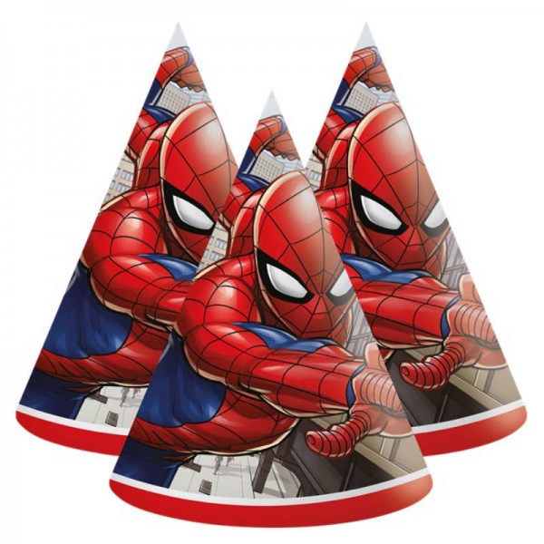 Partyhüte Spiderman, 6 Stk.