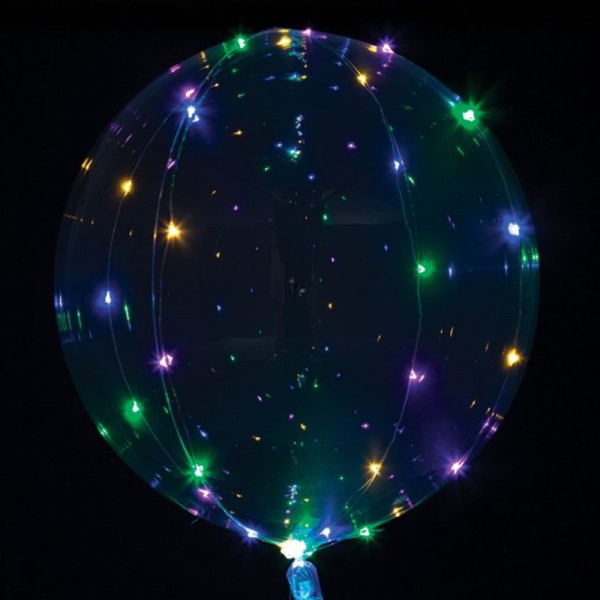 Crytsal Clearz Luftballon LED farbig, 1 Stk.
