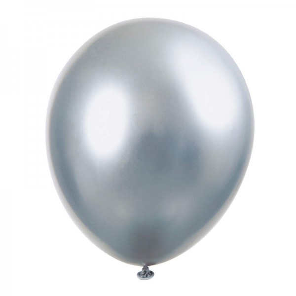 Luftballons Platinum silber, 6 Stk.