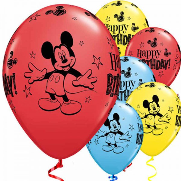 Luftballons Micky Maus Happy Birthday, 25 Stk.