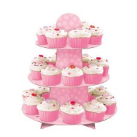 Stand à  cupcakes rose