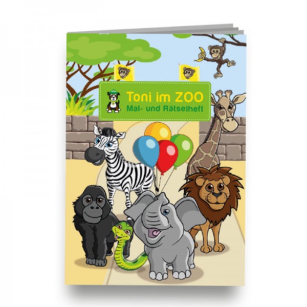 Mal- und Rätselheft Zoo