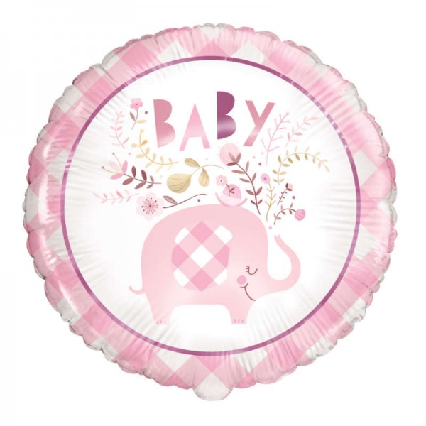 Folienballon Babyfant rosa
