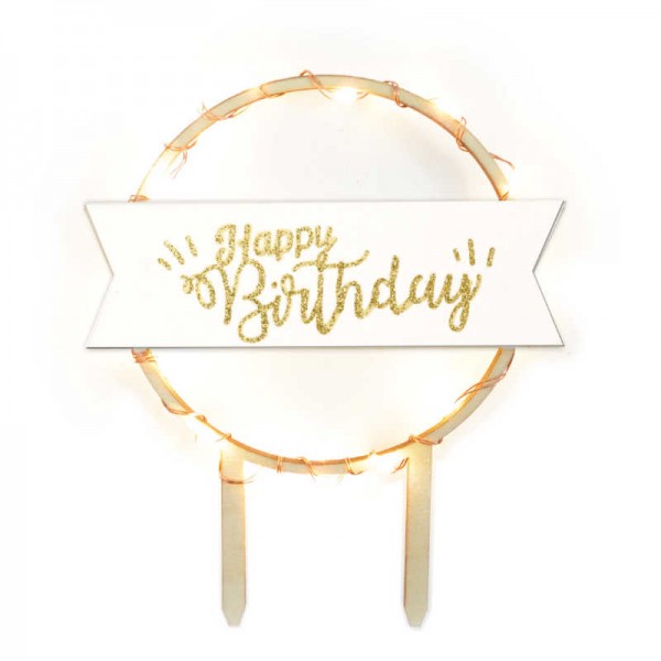 Cake Topper Happy Birthday LED
