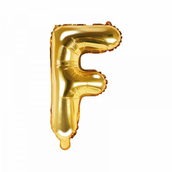 "Folienballon Buchstabe ""F"" gold, 1 Stk."