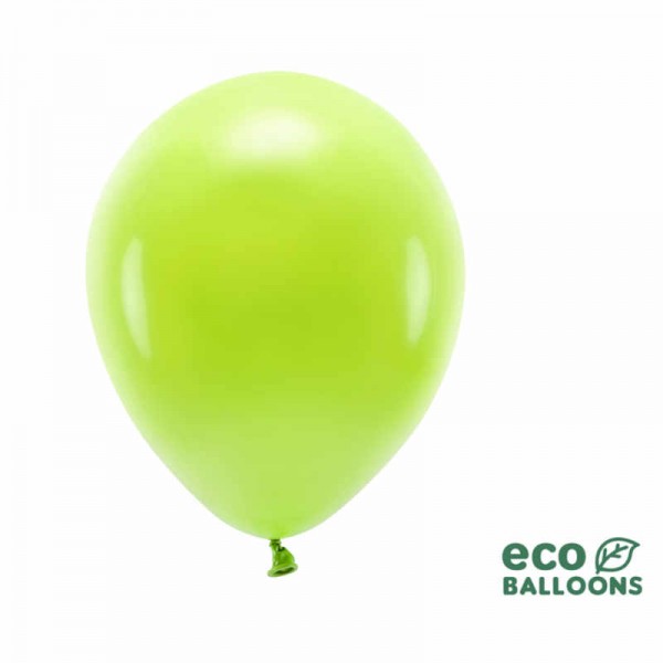 Luftballons Öko apfelgrün, 10 Stk.
