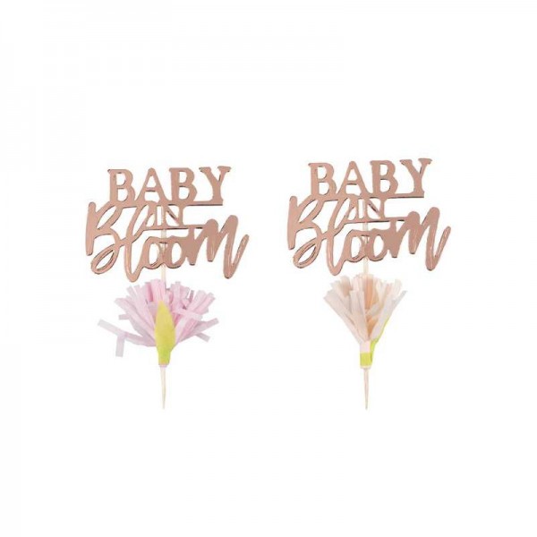 Cupcake Topper Baby in Bloom