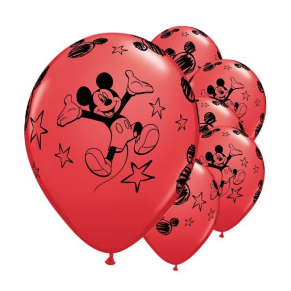 Luftballons Mickey Mouse, 6 Stk.