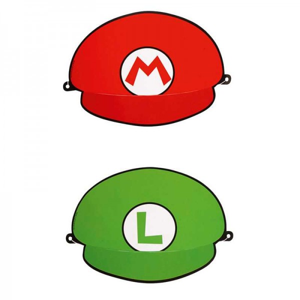 Partyhüte Super Mario Bros., 8 Stk.