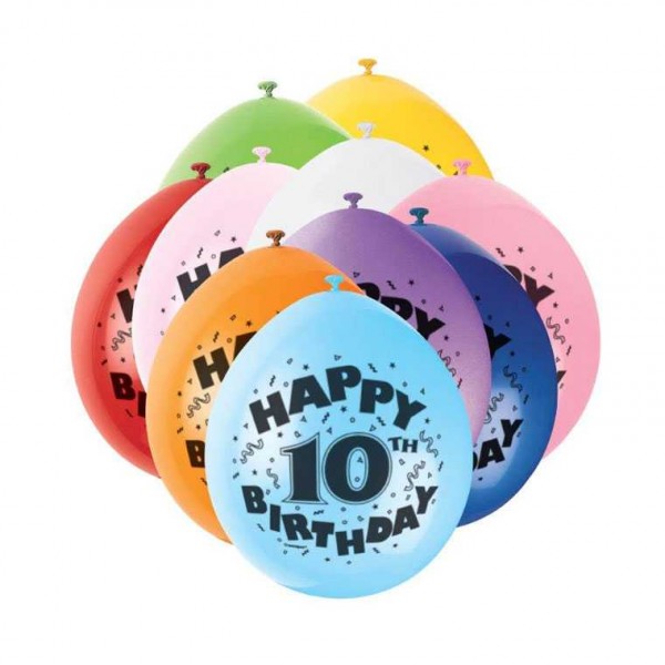 Luftballons 10. Geburtstag, 10 Stk.