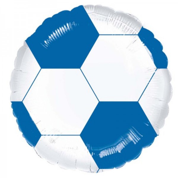 Folienballon Fussball blau