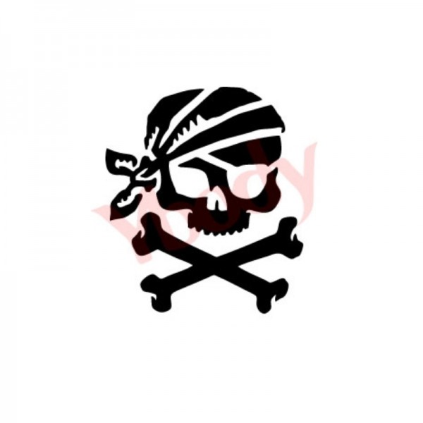 Tattooschablone Pirat Totenkopf