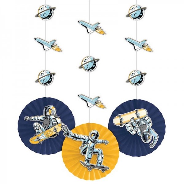 Set de décoration à suspendre Astronaute, 3 pièces