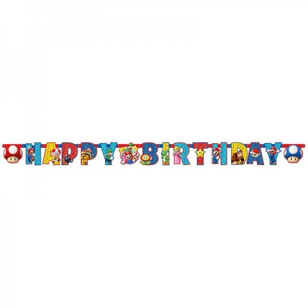 Girlande Happy Birthday Super Mario Bros.