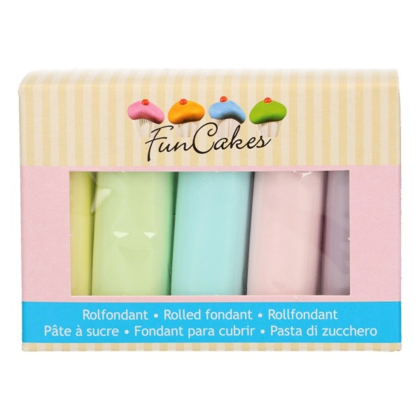 Funcakes Fondant Multipack, Pastellfarben