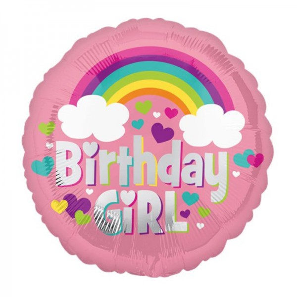 Folienballon rund Birthday Girl