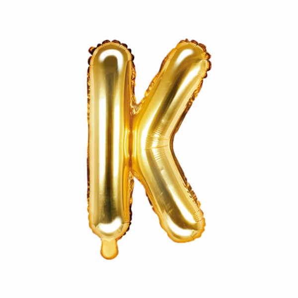 "Folienballon Buchstabe ""K"" gold, 1 Stk."