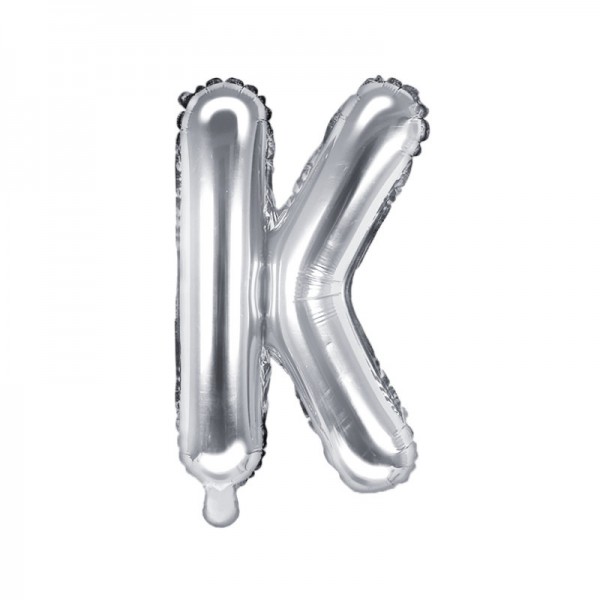 "Folienballon Buchstabe ""K"" silber, 1 Stk."