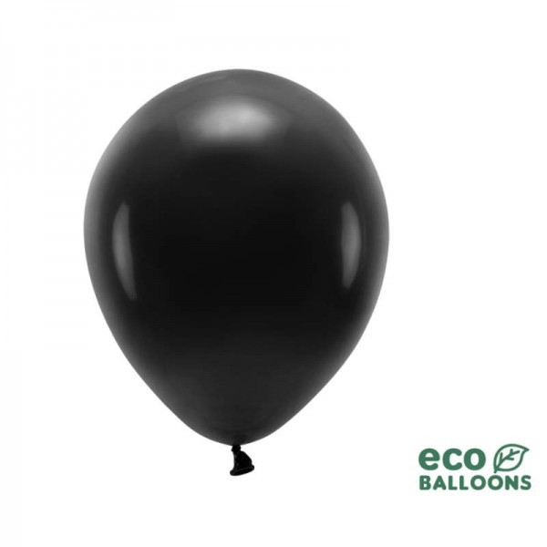 Luftballons Öko schwarz, 10 Stk.