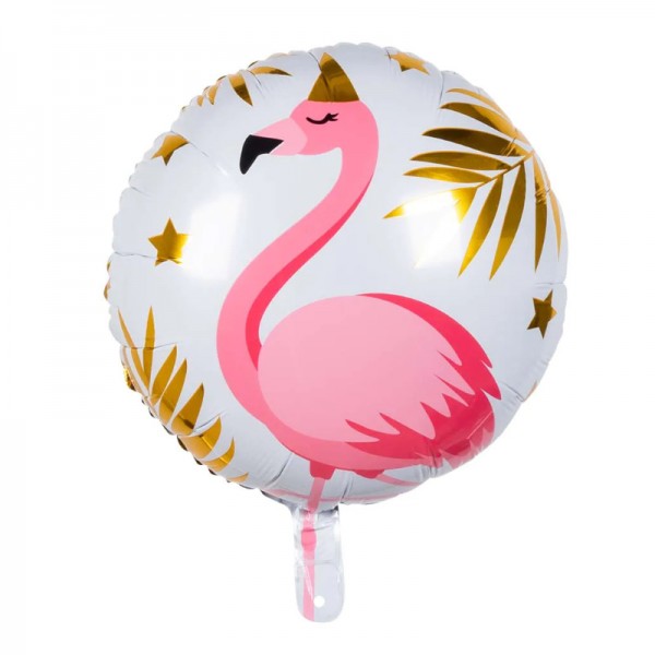 Ballon en plastique Flamingo or