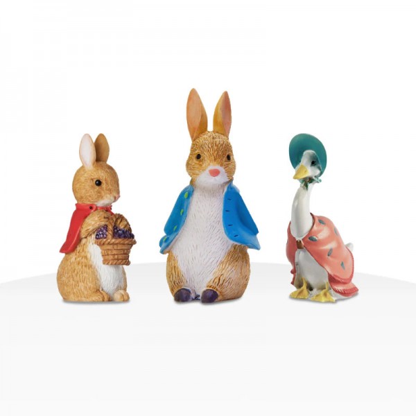 Figurines de décoration de gâteaux Peter Rabbit, 3 pcs.